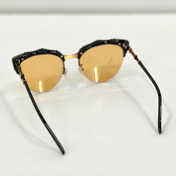 GUCCI Sunglasses Bamboo Detail Yellow Cat Eye GG0661S 002 56 20-140 NEW - Picture 8 of 12